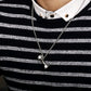 Titanium Dumbbell Necklace Pendant