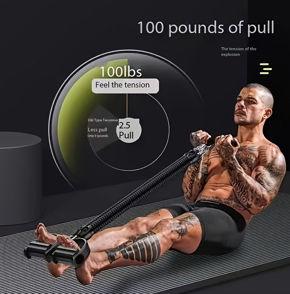 Adjustable Resistance Band Set with Handles & Foot Pedals