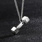 Titanium Dumbbell Necklace Pendant