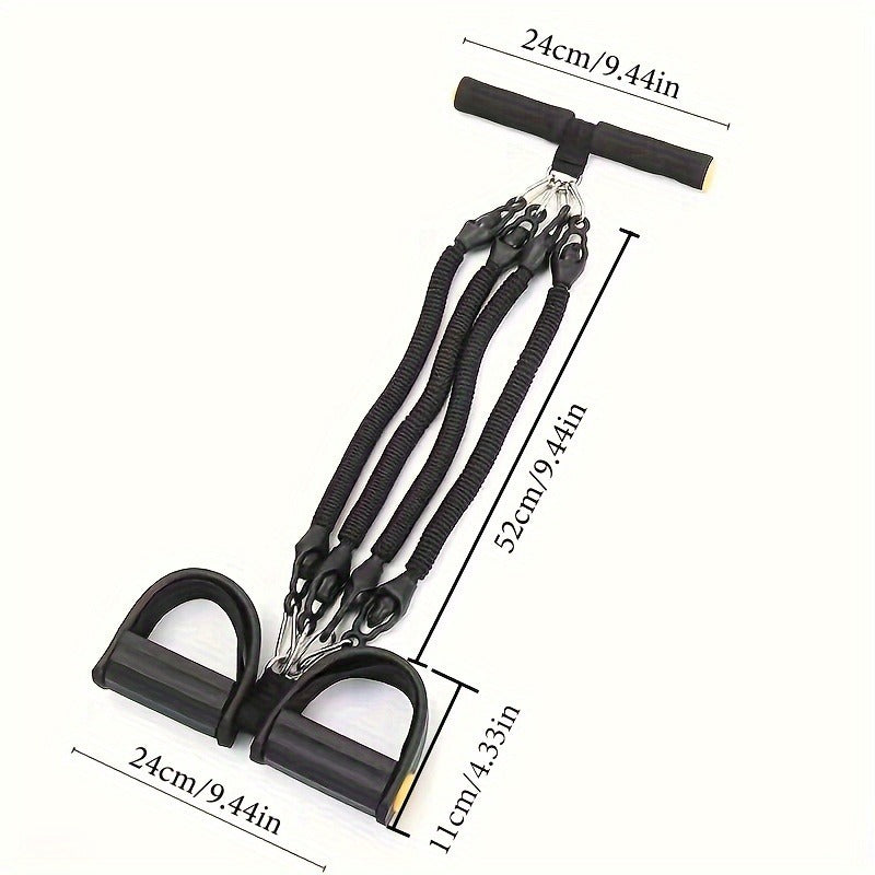Adjustable Resistance Band Set with Handles & Foot Pedals