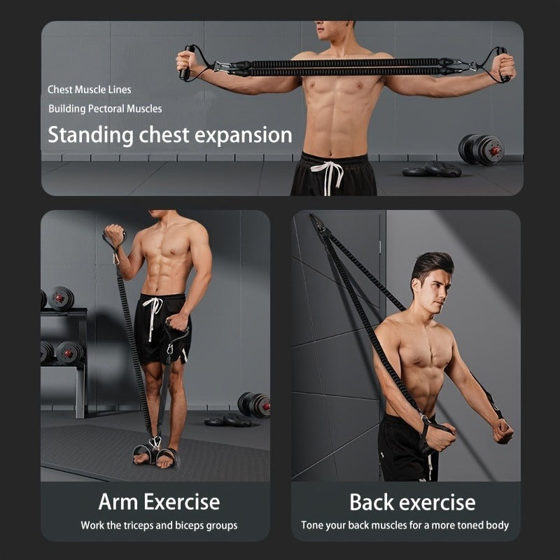 Adjustable Resistance Band Set with Handles & Foot Pedals