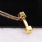 Titanium Dumbbell Necklace Pendant