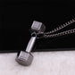 Titanium Dumbbell Necklace Pendant