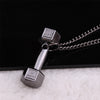 Titanium Dumbbell Necklace Pendant