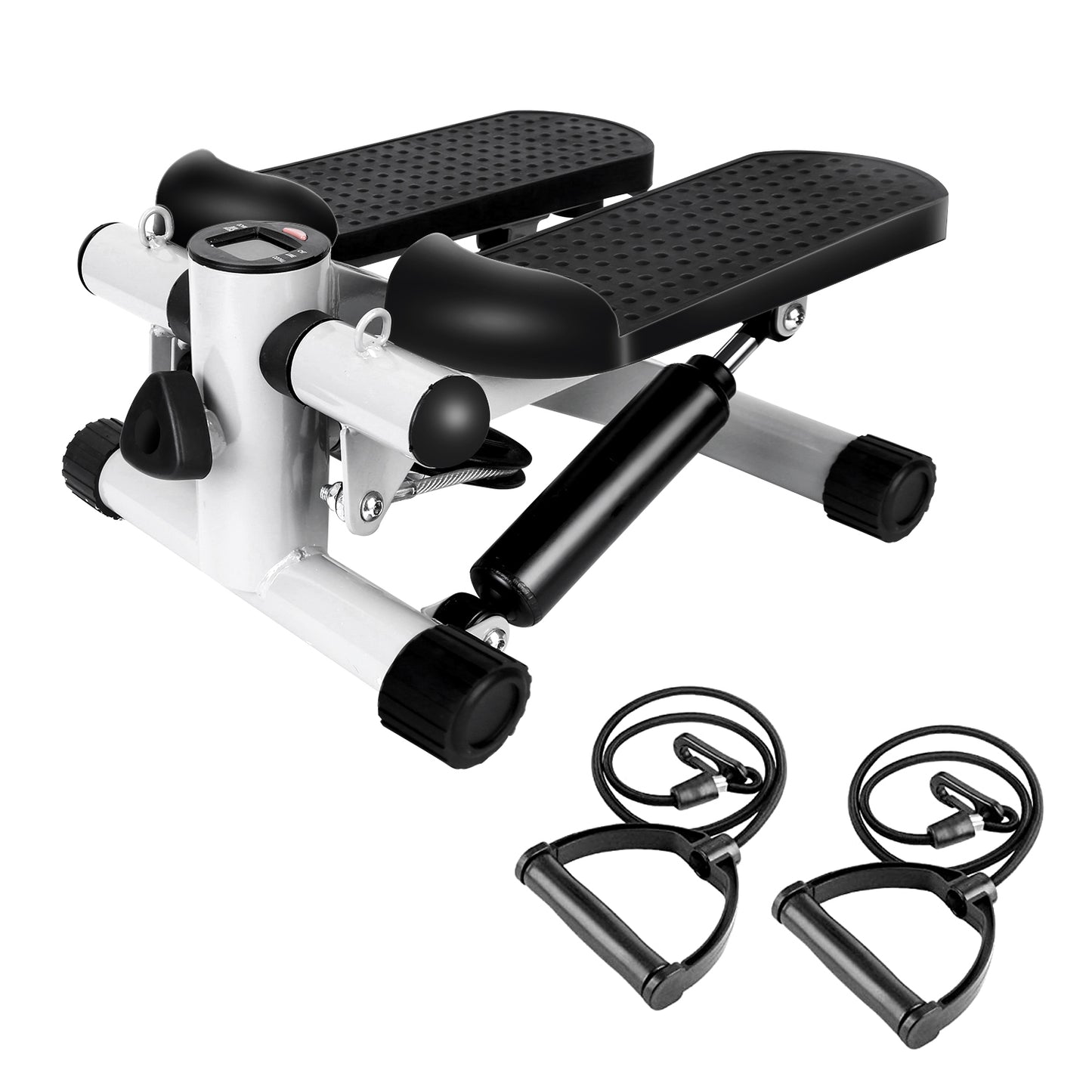 Mini Fitness Stepper with Resistance Bands & LCD Monitor