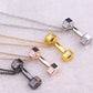 Titanium Dumbbell Necklace Pendant